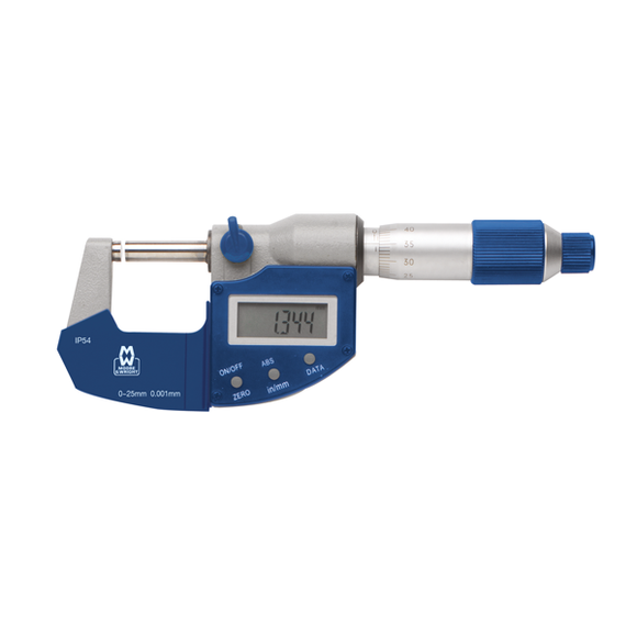 0-25mm Digital External Micrometer 201 Series - Moore & Wright