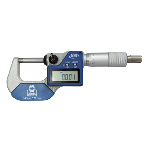 0-25mm Digital External Micrometer IP65 - Moore & Wright