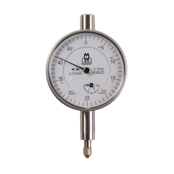 0-3mm Lug Back and Flat Back Dial Indicator MW400 (ø42mm) - Moore & Wright