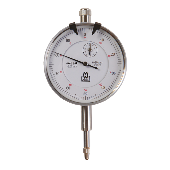 0-10mm Flat Back Dial Indicator MW400 (ø58mm) - Moore & Wright