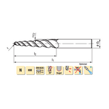 4° Taper / R4 - 6 Flute Solid Carbide Tapered Ball Nose Long End Mill Turbine - Emuge Franken - Precision Engineering Tools EW Equipment Emuge,