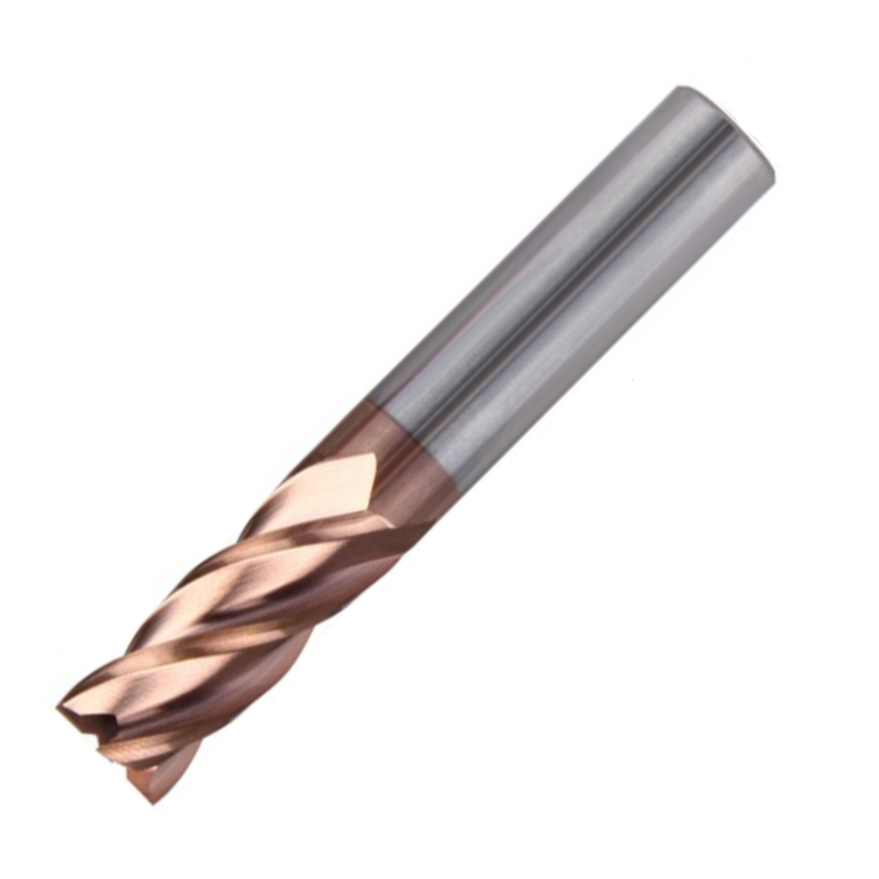 HARFINGTON 5-Pack Carbide Square End Mills – 6mm (15/64") Dia, 6mm Shank, 50mm Long, HRC55, TiSiN Coated, 4 Flute, Micro-Grain Tungsten