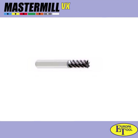 6 Flute Standard Length High Performance End Mill - Europa Tool MasterMill 174329