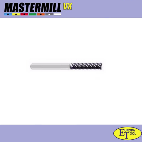 6 Flute Long Length High Performance End Mill - Europa Tool MasterMill 175329