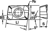 ADKT1035PDERLC Carbide Indexable Inserts for NGE-A - KCPK30 Grade (Pack of 5) - Kennametal