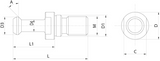 BT40 45° Pull Stud - Through Coolant | EW Equipment