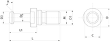 BT30 60° Pull Stud - Solid | EW Equipment