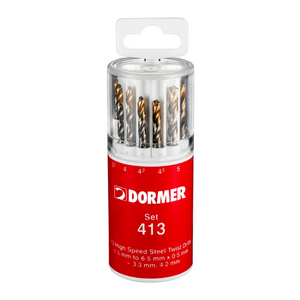 Dormer DIAL-A-TOOL HSS Jobber Drill Set - TiN Coated - Metric A002 (1.5mm - 6.5mm x 0.5mm) A094413