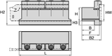 20x20mm Shank - A2™ Cut-Off Tool Block To Hold 26mm Blade - Kennametal
