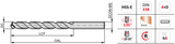 A777 - 6.6mm Dormer HSS-E Cobalt Co8 Straight Shank Jobber Drills (Pack of 10)
