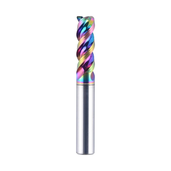 8mm x 1.0mm - 3 Flute DLC Coated Carbide Radius End Mill For Aluminium