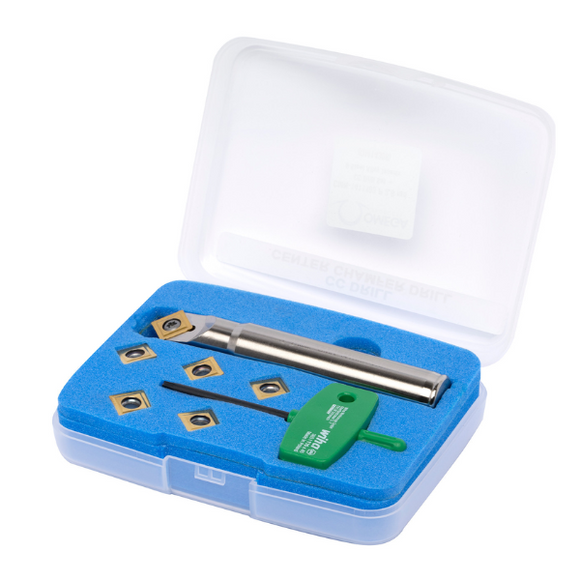 Centre & Chamfer Drill Set With 6 Inserts - Omega Products