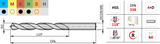 A002 - 3.9mm Dormer HSS Straight Shank Jobber Drills TiN-tip Coated (Pack of 10)