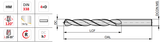 R003 - N36 (2.705mm) Dormer Solid Carbide Straight Shank Jobber Drill TiN-Tip Coated