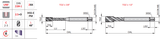 E398 - 5/16 UNF Dormer HSS-E-PM Spiral Flute Tap - TiCN Coated