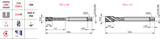 E398 - No. 10 x 24 UNC Dormer HSS-E-PM Spiral Flute Tap - TiCN Coated
