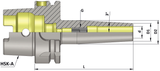 HSK63A 8mm Slim Shrink Fit Chuck - 80mm Gauge - Omega Products