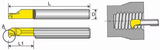 MIR 4.0mm AG60 - Micro Carbide Boring Tool For Threading (0.5-1.0mm Pitch) - TiSiN Coated