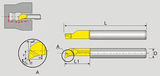 MPR 3.0mm x R0.1 - Micro Carbide Boring Tool For Profiling - TiSiN Coated