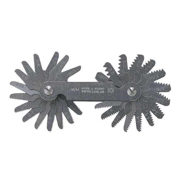 0.25 3.0mm 30 Blade S.I. Metric Traditional Screw Pitch Gauge