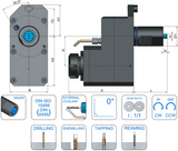 VDI 50 Axial Driven Tooling ER40 Collet Chuck (Shifted) to Suit Mazak Nexus 300-350 Coupling - 165mm Gauge - Eroglu
