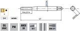 EG-UNJC 6x32 E-HL-POT Helicoil Thread Cutting Tap Spiral Point For Thread Repair/Wire Insert (STI) - OSG