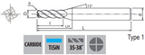 HYP-VG4-EMS - 4.0mm 4 Flute Solid Carbide End Mill TiSiN Coated - OSG