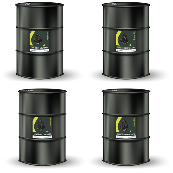 10W-30 E9 Synthetic Blend Low Saps Engine Oil - 205 Litre Drum Pack of 4 - Optimoil