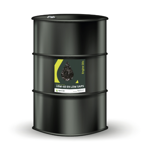10W-40 E6/E7/E9 Low Saps Engine Oil - 205 Litre Drum - Optimoil
