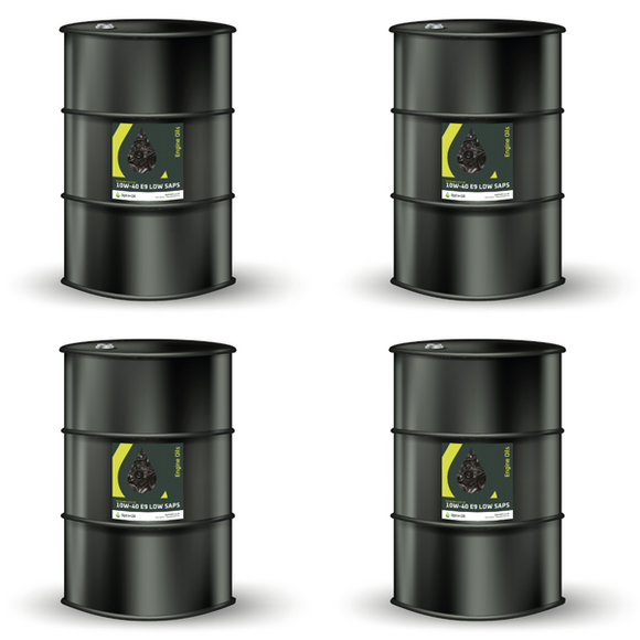 10W-40 E6/E7/E9 Low Saps Engine Oil - 205 Litre Drum (Pack of 4) - Optimoil