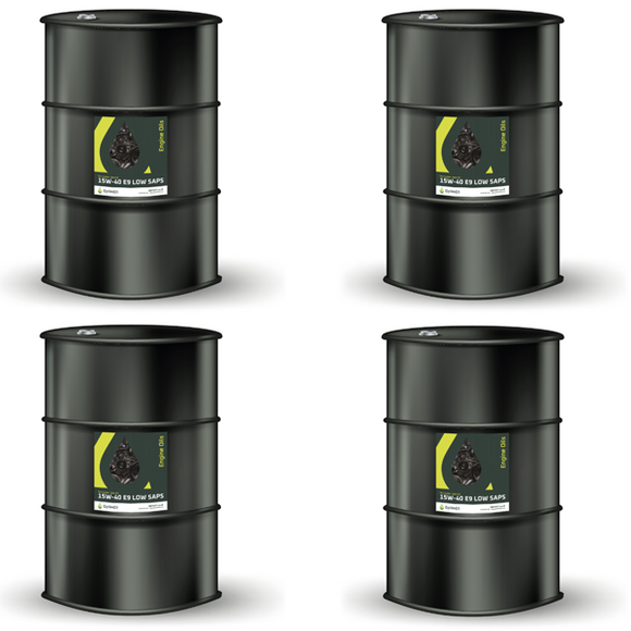 15W-40 E9 Low Saps Engine Oil - 205 Litre Drum Pack of 4 - Optimoil