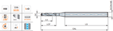 RC305 - 1/32 (0.79mm) Dormer FORCE Micro Solid Carbide 5xD Drill with Coolant Feed - AlCrN Coated - Precision Engineering Tools EW Equipment Dormer Pramet,