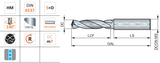 RC405 - 10.1mm Dormer FORCE X Solid Carbide 5xD Drill With Coolant Feed - TiAlN-Top Coated