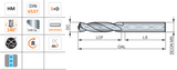 RC405 - 8.0mm Dormer FORCE X Solid Carbide 5xD Drill With Coolant Feed - TiAlN-Top Coated