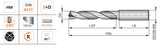 RS405 - 27/64 (10.72mm) Dormer FORCE X Solid Carbide 5xD Drill - TiAlN-Top Coated