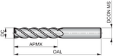 S984 - 2.0mm Dormer 4-Flute Solid Carbide Long Series End Mill - TiAlN Coated - Precision Engineering Tools EW Equipment Dormer Pramet,