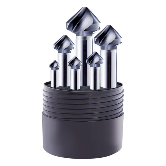 90° HSCO TiAlN Coated Countersink Set (6 Piece) 6000 1.000 - Guhring