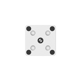 52mm Low Profile Base (Steel) For 5 Axis Vices (Mounting: 4 x M10 at 90° on 82mm PCD) - T52-106106-82
