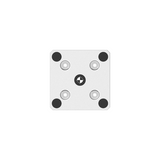 52mm Low Profile Base (Steel) For 5 Axis Vices (Mounting: 4 x M10 at 60° on 112mm PCD) - T52-120106