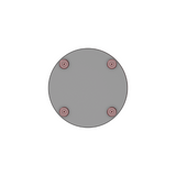 52mm 3-Sided Mini Tombstone (Steel + Aluminium) For 5 Axis Vices (Mounting: 96mm Location Pitch) - T52-160-T3