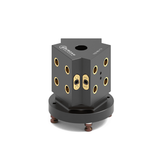 52mm 3-Sided Mini Tombstone (Steel + Aluminium) For 5 Axis Vices (Mounting: 96mm Location Pitch) - T52-160-T3
