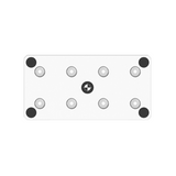 52mm Multiple-Position Low Profile Base (Steel) For 5 Axis Vices (Mounting: Multiple Options) - T52-208106-D