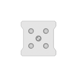 52mm Low Profile Base (Steel) For 5 Axis Vices (Mounting: 96mm Pitch) - T52-T96