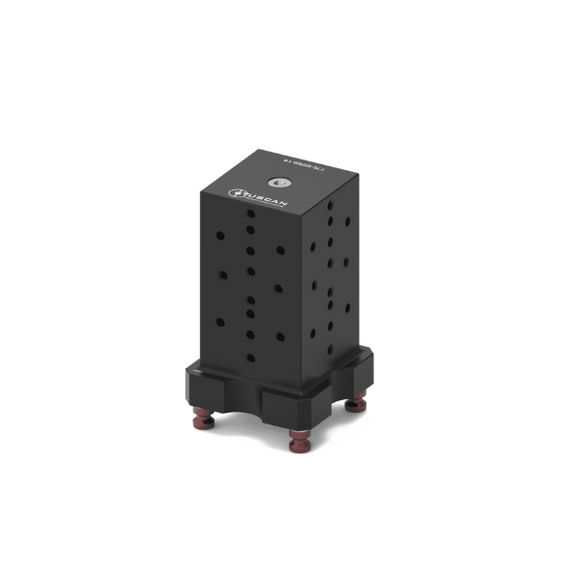 52mm 4-Sided Mini Tombstone (Aluminium) For 5 Axis Vices (Mounting: 96mm Location Pitch) - T75-126126-T4