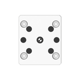 96mm Low Profile Base (Steel) For 5 Axis Vices (Mounting: 4 x M10 at 90° on 66mm PCD, 2 x M10 at 180° on 100mm PCD) - T96-150128