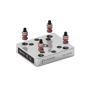 96mm Low Profile Base (Steel) For 5 Axis Vices (Mounting: 4 x M10 at 90° on 66mm PCD, 2 x M10 at 180° on 100mm PCD) - T96-150128