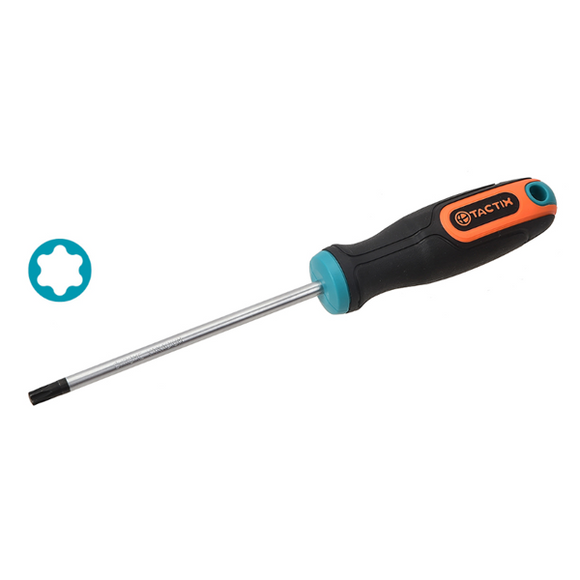 T25 x 100mm (4 in.) Torx Screwdriver with Magnetic Tip - TACTIX - Precision Engineering Tools EW Equipment Tactix,