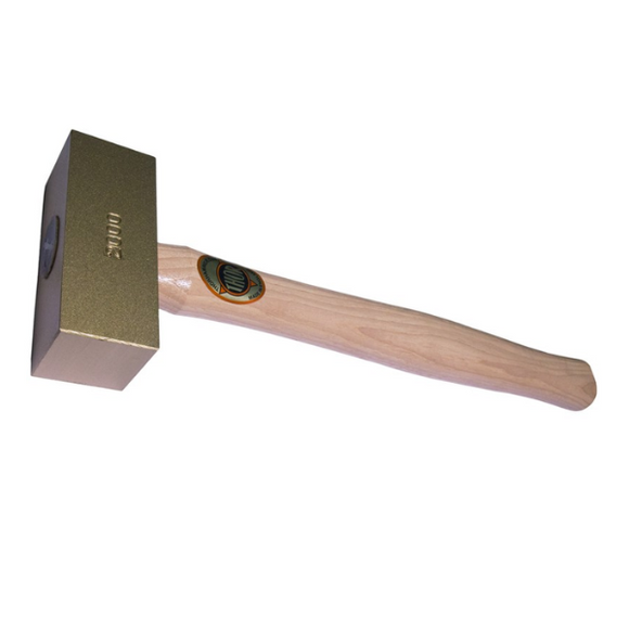 27-43500 Square Solid Brass Mallet (50mm Square Face x 155mm Head Length) - Thor Hammer