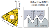 2IR0.8ISOVTX Internal ISO Metric RH Threading Insert VTX Grade - Vargus