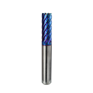 6.0mm x 0.5r (13.0mm Cut Length) 6 Flute Extended Neck Corner Radius Finishing End Mill 45° Helix - Europa Tool Pulsar Blue HRc70 1083500901 - Precision Engineering Tools EW Equipment